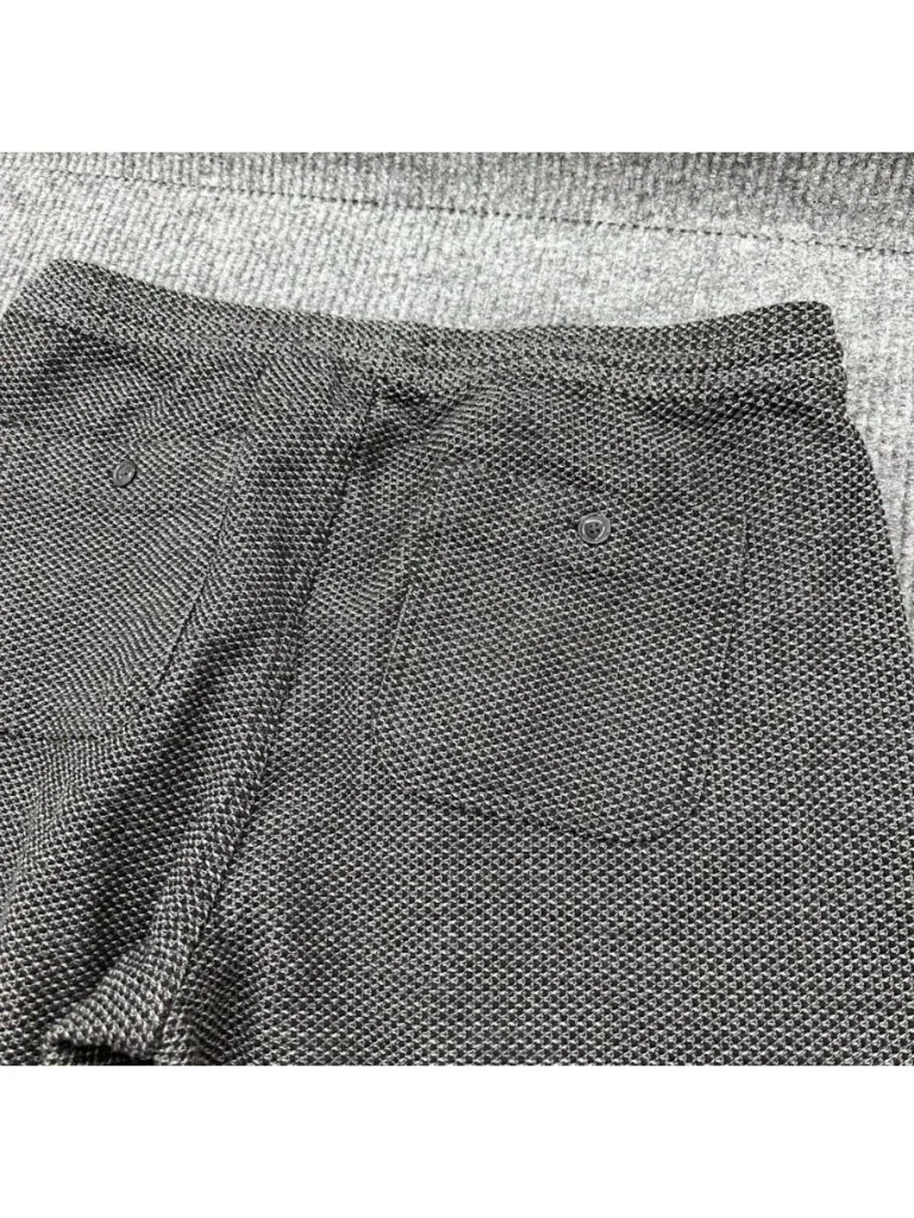 Taylor Stitch Apres Pants Charcoal Sashiko Waffle Knit Organic Cotton Mens sz XL